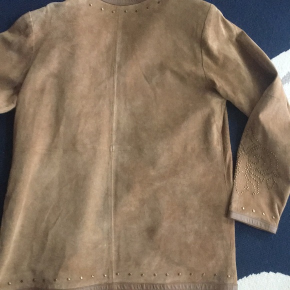 NWT suede MEDIUM ladies jacket lined two pockets Bren studs - Picture 7 of 7